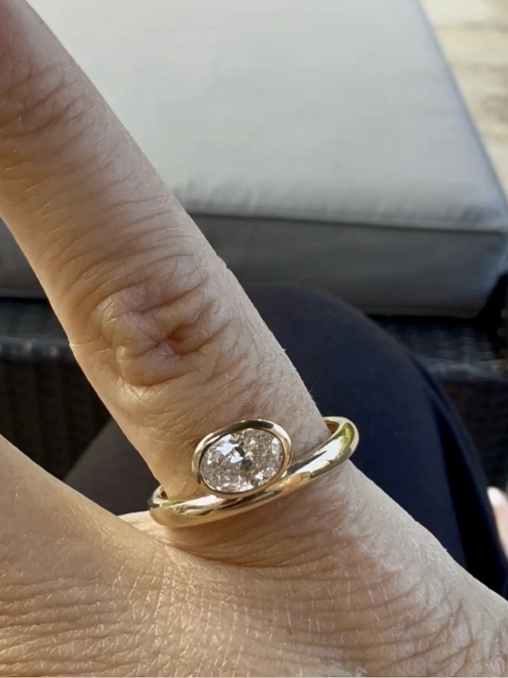 Ring Concierge Framed Oval Lab Diamond Ring